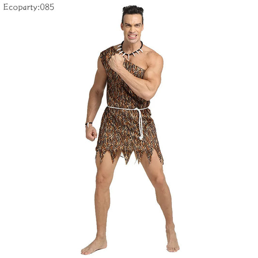 Disfraz de cazador de cosplay | Atuendo unisex de inspiración tribal para Halloween, actuaciones teatrales y juegos de rol en fiestas