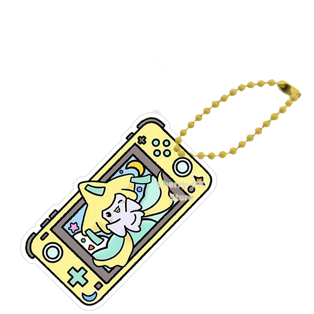 Pokémon Acrylic Keychain – Espeon, Umbreon, Leafeon & Snorlax Double-Sided Bead Chain Pendant