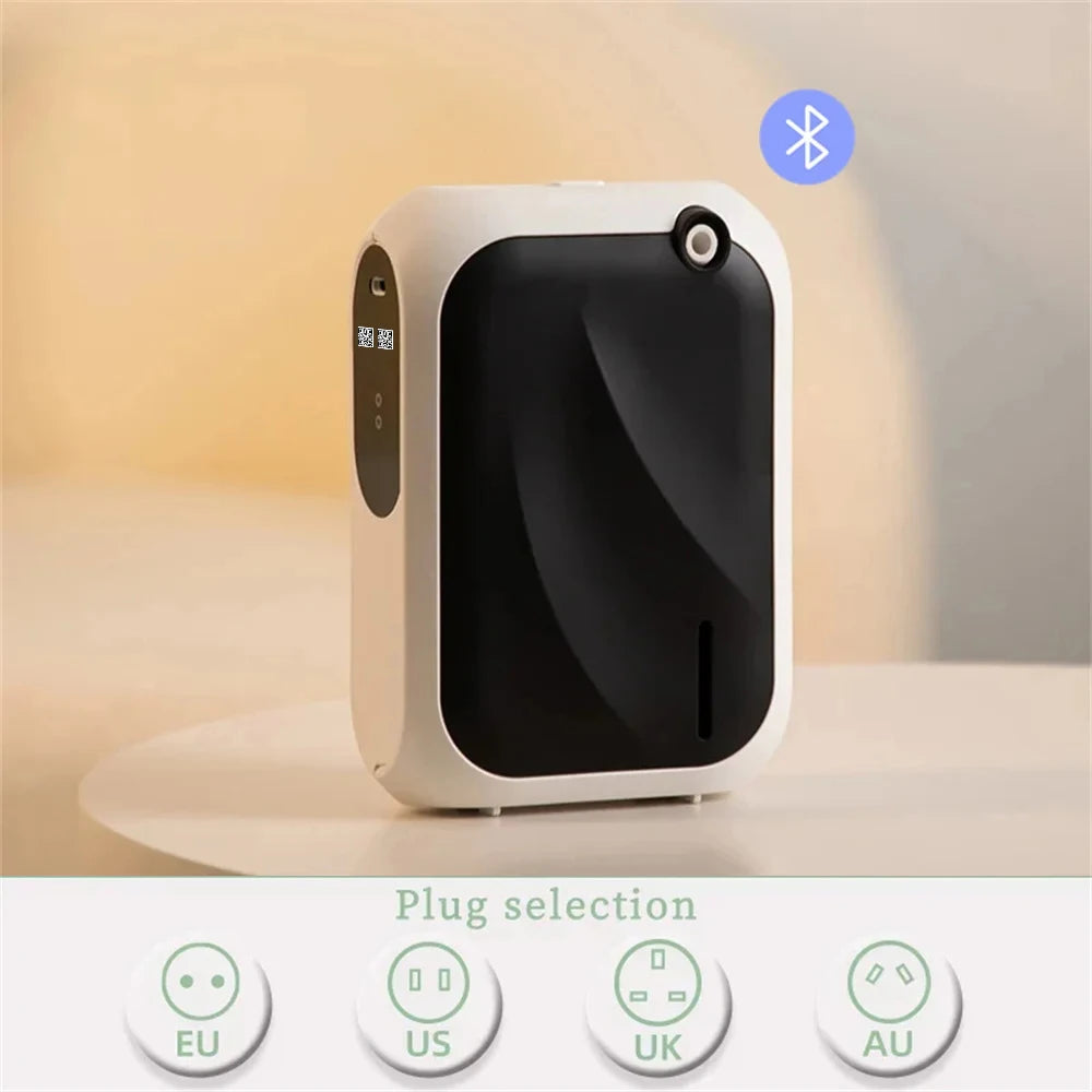 Diffuseur d'arômes – Machine à parfum couvrant 200 m³, diffuseur de parfum intelligent avec contrôle via application Bluetooth, distributeur d'huiles essentielles pour la maison, le bureau et la purification de l'air intérieur