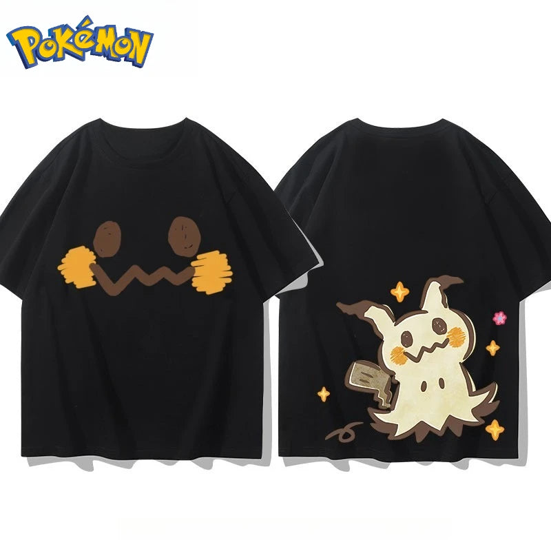 Pokémon Mimikyu Printed T-Shirt – Unisex Loose Casual Short Sleeve Summer Top
