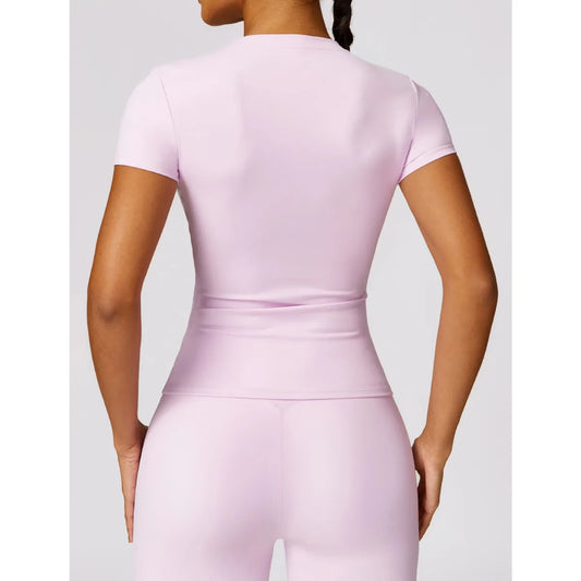 Camiseta de running NCLAGEN para mujer – Top deportivo transpirable de manga corta para gimnasio, yoga, fitness, entrenamiento y ropa deportiva