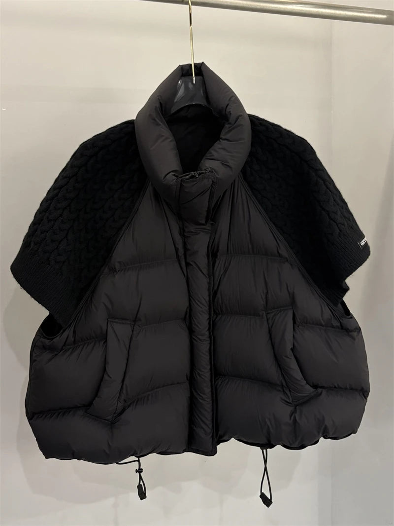 ZAROY Women’s Cotton-Padded Vest Jacket – Loose-Fit Puffer Waistcoat with Stand Collar & Pockets, Casual Autumn/Winter Outerwear