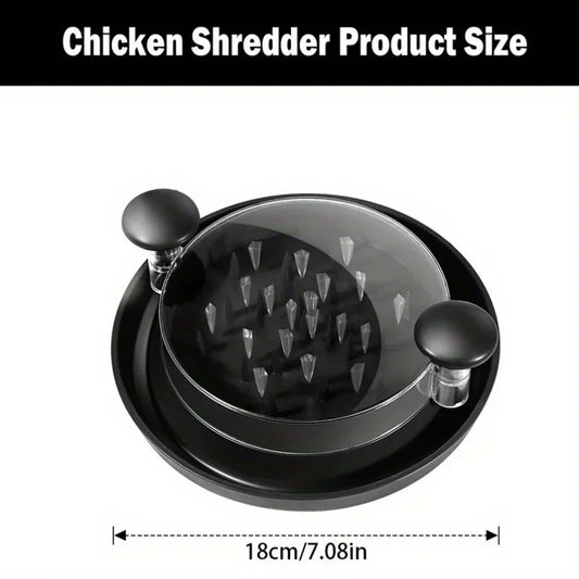 Upgraded Rotating Food Shredder with Transparent Cover – Large Anti-Slip Manual Chopper for Chicken, Beef, Cabbage & Vegetables
