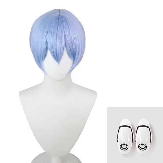 Asuka Langley Soryu Cosplay Costume Set – Wig & Hair Clips (Anime Character Accessories for Women/Girls, Halloween Party Outfit)