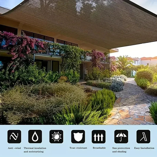 Toldo de tela de sombra con protección UV – Malla de sombra resistente para jardín, patio e invernadero