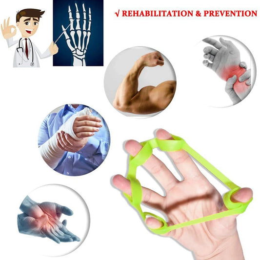 Fortalecedor de dedos de silicona – Ejercitador de manos y dedos para guitarristas, rehabilitación y fitness de manos