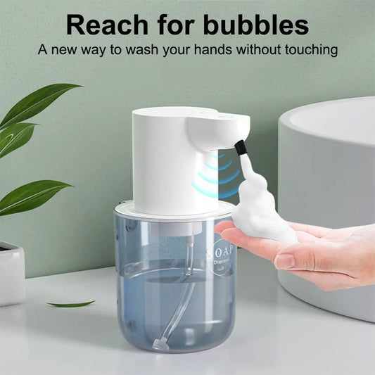 Dispensador automático de jabón espumoso de 400ml con sensor infrarrojos – Dispensador de jabón en espuma y gel sin contacto para baño y cocina