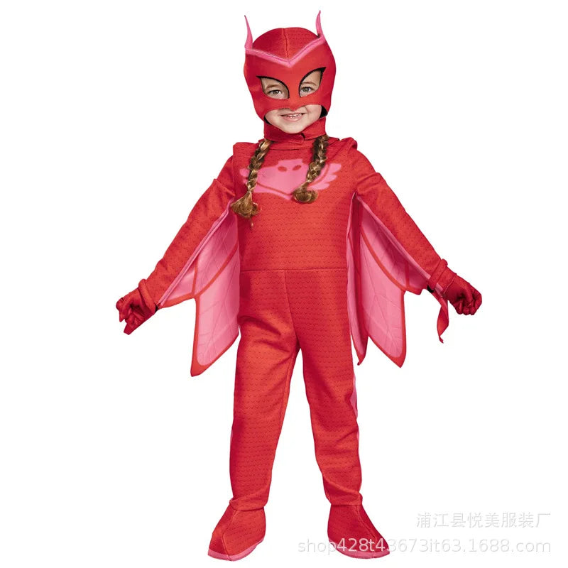 Blue PJ Masks Anime Hero Cosplay Costume with Mask – Boys & Girls Outfit for Halloween, Birthday Party & Gift Wear
