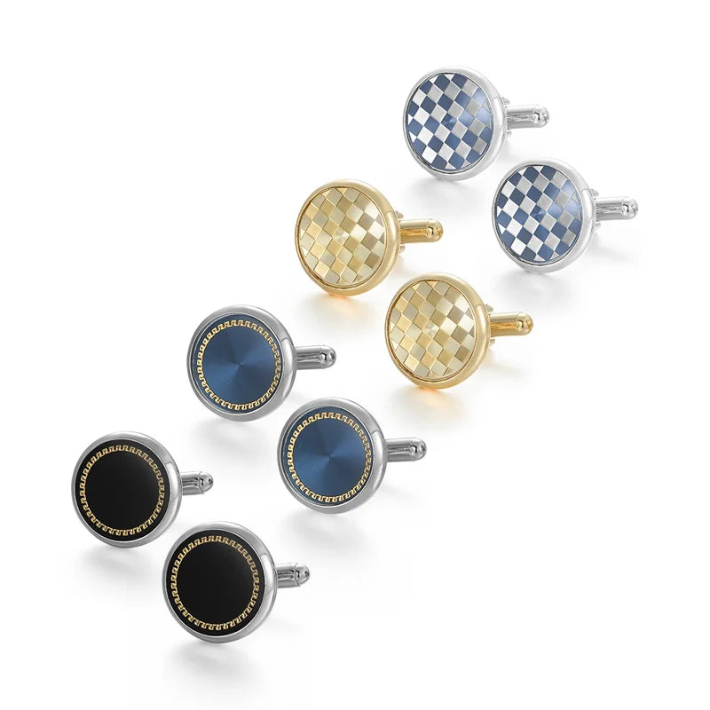 Luxury Copper Cufflinks for Men – Round & Square Shirt Cuff Links for Wedding, Business & Formal Wear | Men's Fashion Accessories Gift
