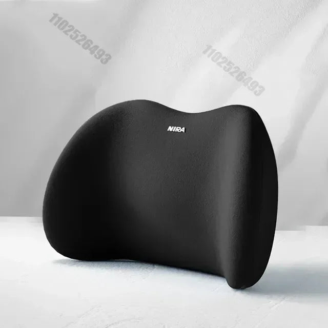 Almohada Ergonómica de Soporte Lumbar de Espuma Viscoelástica para Asiento de Coche, Silla de Oficina, Sillón Reclinable y Cama – Cojín de Apoyo para Aliviar el Dolor de Espalda Baja