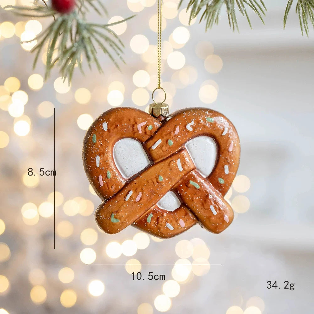 Christmas Plastic Hanging Ornaments – Old Man, Car & Bear Pendant Decorations for Christmas Tree, Family Party & Holiday Home Decor