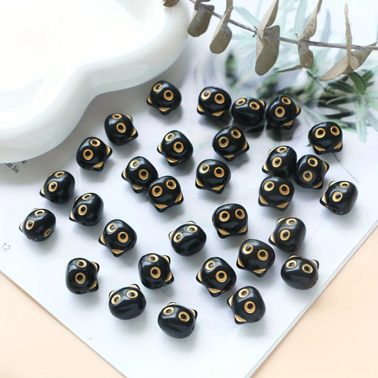 30 Cuentas de Cabeza de Gato – Adorables Cuentas Sueltas de Animales para Hacer Joyas, Pendientes, Collares, Pulseras, Llaveros y Manualidades