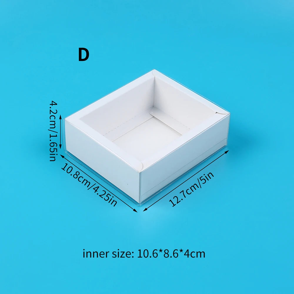 10PCS Pull-Out Kraft Paper Gift Boxes with Clear Window for Jewelry, Gifts, Weddings, Birthdays & Business Packaging