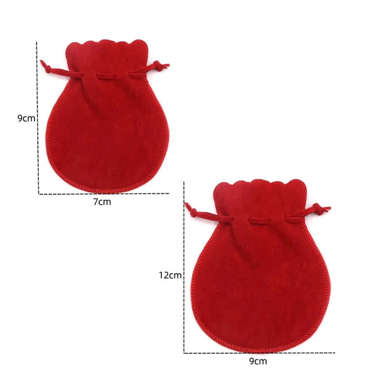 10 bolsas de terciopelo con cordón para joyas, anillos, pendientes, regalos, dulces y embalaje al por menor