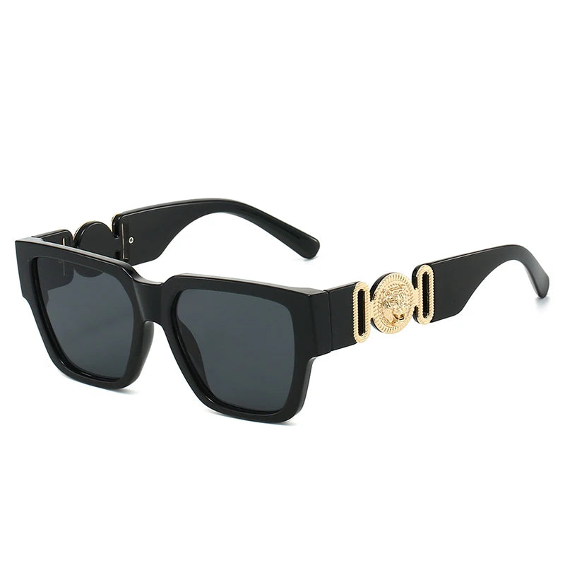 2026 Luxury Designer Sunglasses for Women Men Vintage Square Leopard Print Shades UV400 Outdoor Travel