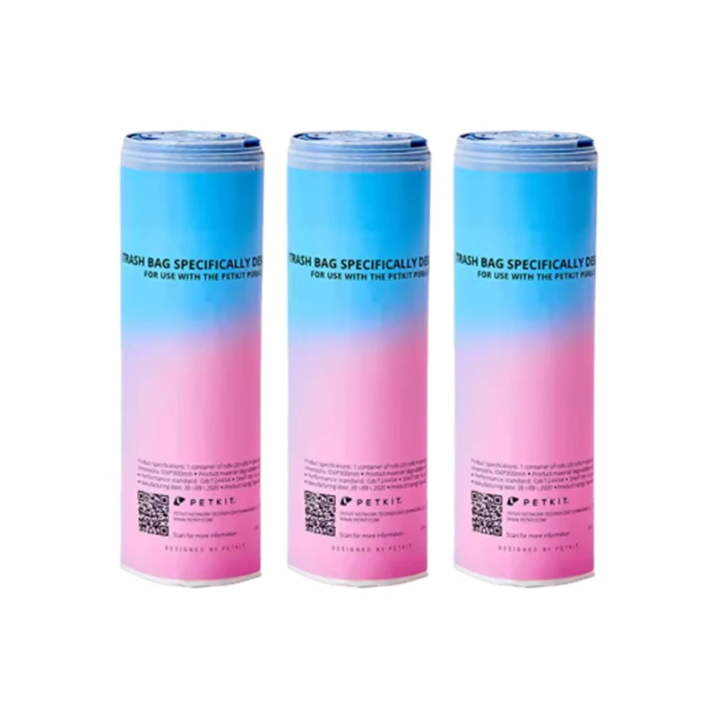 Bolsas de repuesto para excrementos PETKIT – Bolsas de basura para la recogida de residuos de las cajas de arena automáticas autolimpiables Pura X y Pura Max, suministros para la eliminación de residuos de gatos y accesorios de limpieza para mascotas
