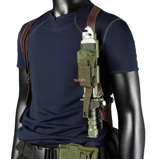 Disfraz de cosplay de Resident Evil inspirado en Leon S. Kennedy – Juego de cinturón táctico con bolsas, funda y accesorios de uniforme de oficial para carnaval y Halloween