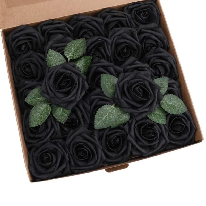 Rosas artificiales de espuma, de 10 a 100 unidades – Rosas sintéticas realistas para ramos de boda, centros de mesa, decoraciones para fiestas, regalos para el Día de la Madre y San Valentín, arreglos florales de bricolaje