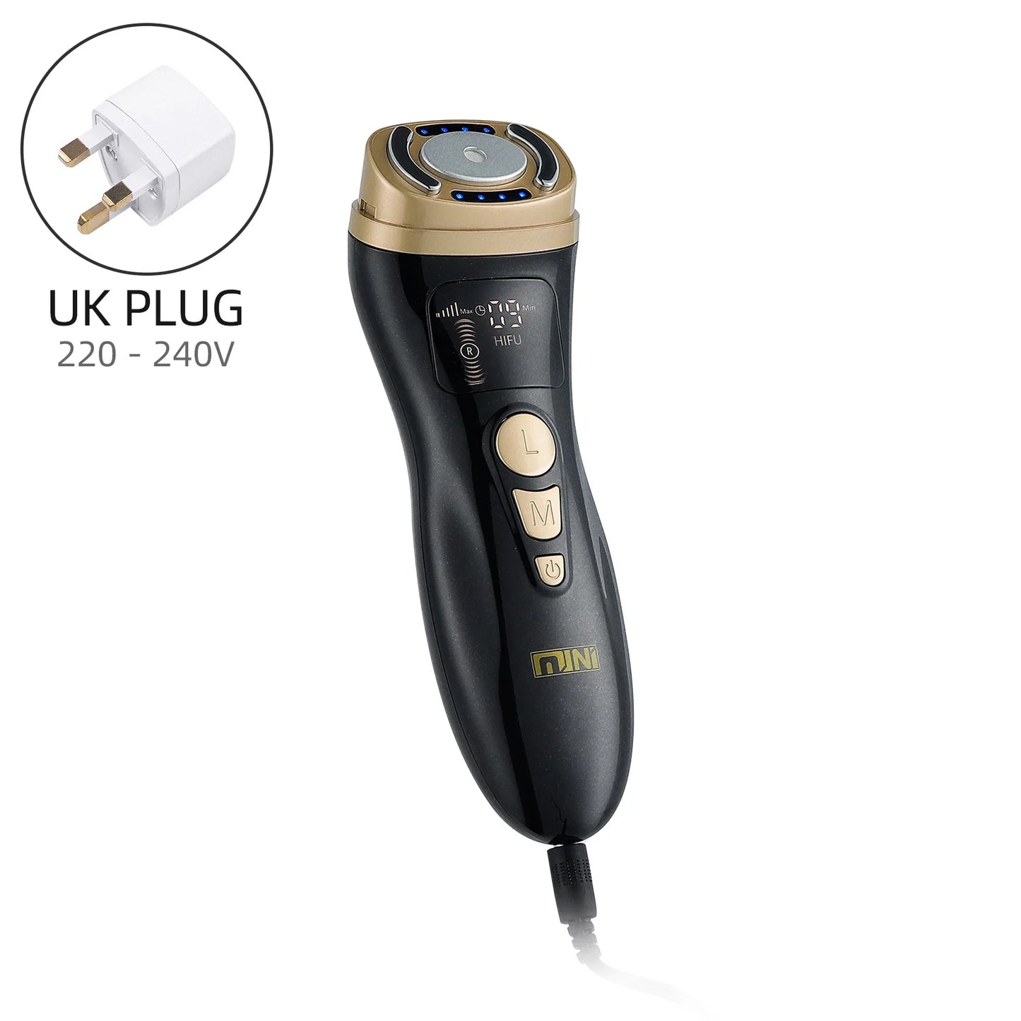 Mini HIFU Facial Lifting Device – Ultrasonic RF EMS Skin Tightening & Anti-Wrinkle Massager for Home Use
