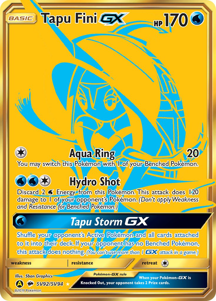 Tapu Fini GX 2019 Destinées Occultes Destinées Occultes #SV92/SV94 Proche Neuf