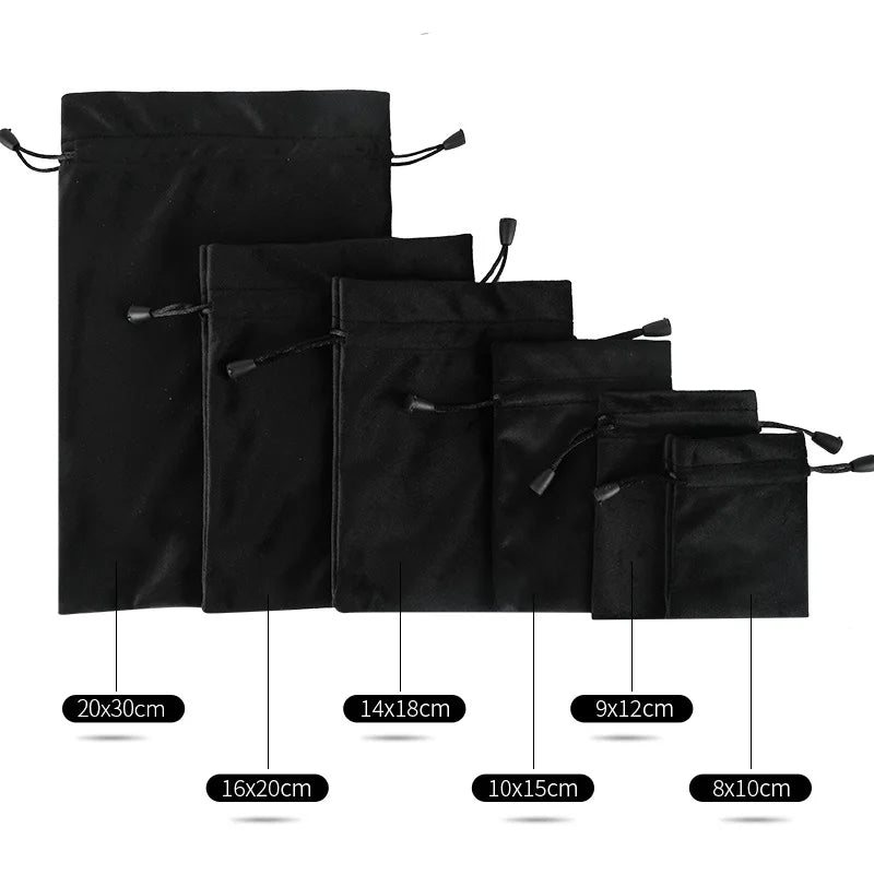 Bolsa de regalo de terciopelo con cordón - Suave, para joyas, bodas, Pascua y Año Nuevo, para envolver, para recuerdos de fiesta y pequeños regalos