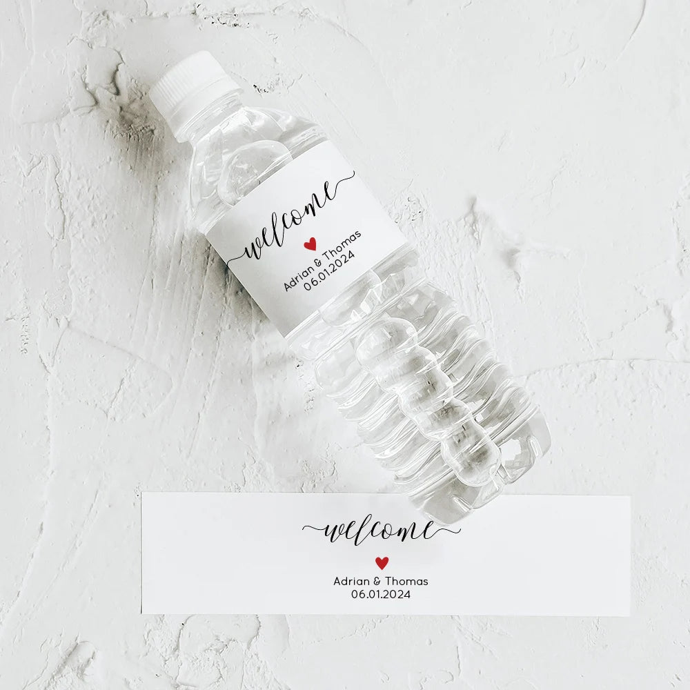 Personalized Wedding Water Bottle Labels – Custom Thank You Stickers for Bridal Shower, Birthday Party & Wedding Welcome Gifts | Event Decor