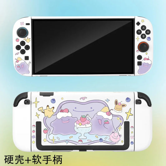 Funda protectora para Pokémon Switch 2 – Cubierta rígida mate con diseño de Ditto y agarre suave para consola de juegos compatible con base