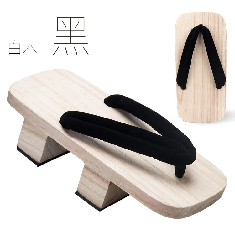 Japanese Wooden Geta Clogs – Traditional Cosplay Sandals & Slippers