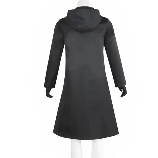 Disfraz de Cosplay Inspirado en el Juego del Drama Coreano – Mono Negro con Guantes, Máscara Triangular y Atuendo de Abrigo Medieval para Carnaval, Halloween y Juegos de Rol en Fiestas