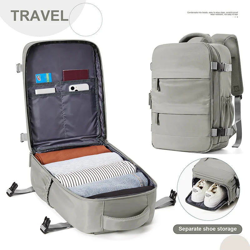 Lumin 42x18x29cm Travel Backpack – Cabin-Size Hand Luggage Bag for Men & Women, Laptop Backpack for Travel, Work & Leisure