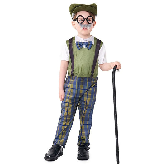 Disfraces de Cosplay de Halloween para Niños – Trajes de Personajes de Abuelo y Centenario para Disfrazarse y Obras de Teatro Infantiles