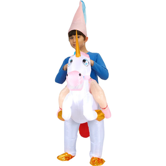 Cute Inflatable Unicorn Cosplay Costume – Anime Style Children’s Blow-Up Outfit for Halloween, Holiday Party & Stage Performance