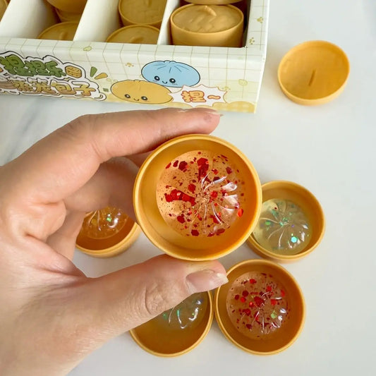Mini Juguete Antiestrés Blandito de Bola de Masa Hervida de Cristal – Juguete de Rebote Lento para Aliviar el Estrés, Divertido Regalo para la Oficina, Decoración de Escritorio y Juguete de Broma
