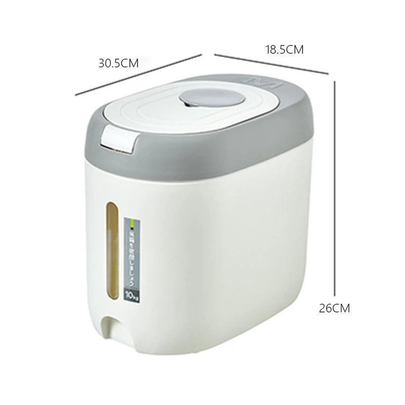 XIAOGUI 5KG/10KG Rice Dispenser – Large-Capacity Kitchen Food Storage Container for Rice, Cereal & Grains, Airtight Organizer Box