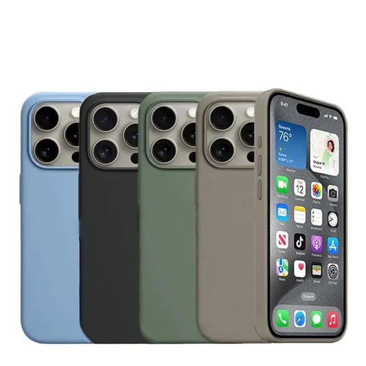 Funda de silicona líquida MagSafe para iPhone 15 Pro Max – Cubierta protectora magnética de carga inalámbrica
