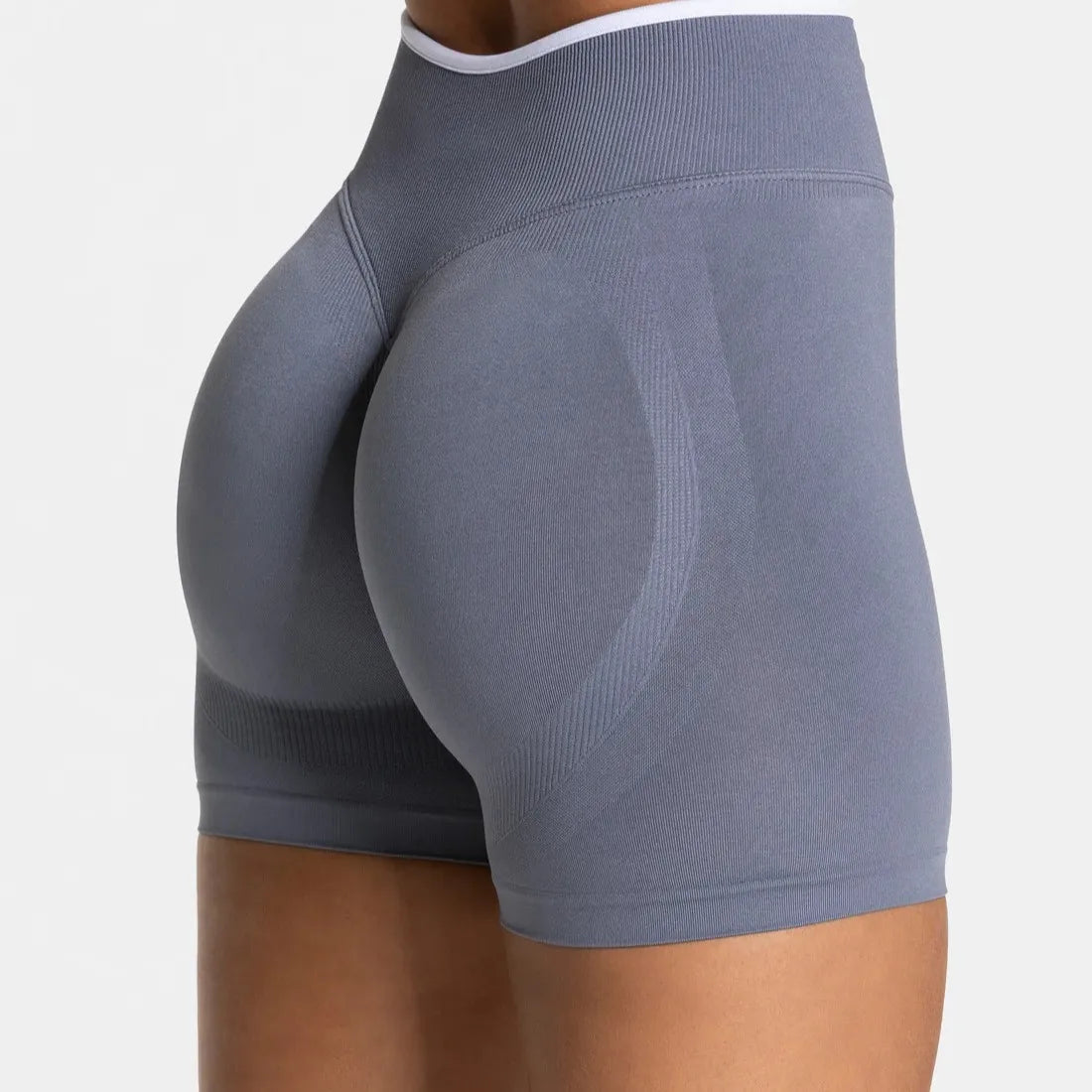 Women’s Seamless Color Block Yoga Shorts High Waist Butt Lifting Gym Workout Running Shorts