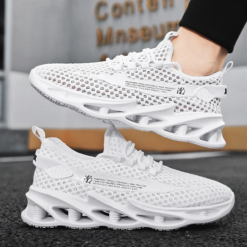 Men's Breathable Mesh Running Sneakers Lightweight Casual Walking & Tennis Shoes