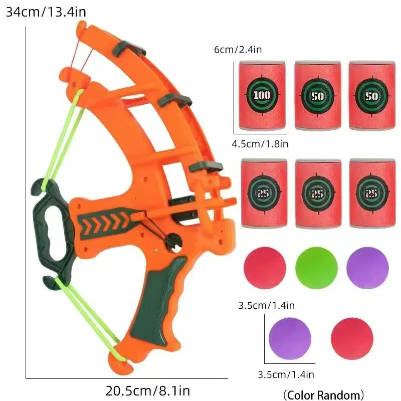Slingshot Target Sticky Ball Bow Set – Montessori Educational Toy, Arrow Throwing Outdoor Sport & Fidget Game