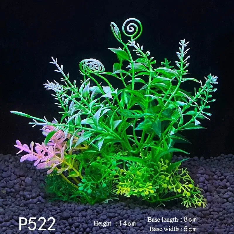 14cm Artificial Aquarium Plants – Plastic Underwater Aquatic Plant & Fish Tank Grass Decorations for Aquascaping, Landscaping & Aquarium Accessories
