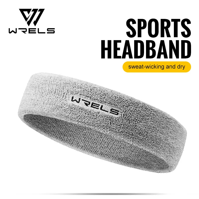 WRELS Sports Sweatband – Moisture-Wicking Cotton Terry Cloth Headband for Tennis, Basketball, Running & Gym