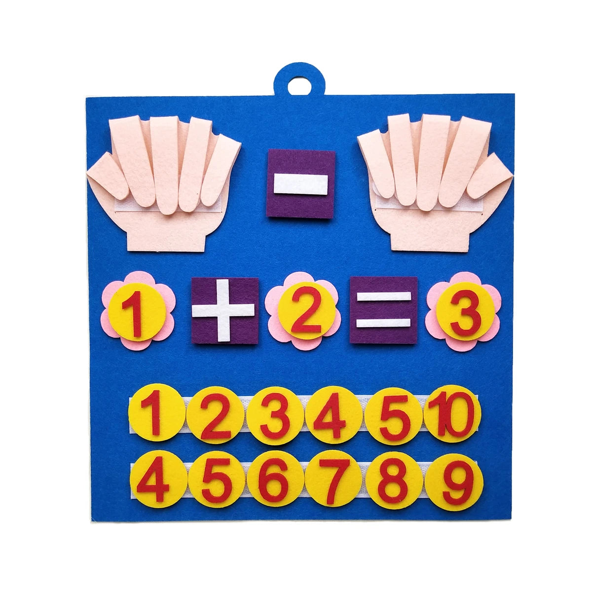 Juguete de matemáticas con números de fieltro Montessori – Juego de aprendizaje de conteo para niños pequeños, actividad sensorial de educación temprana, juguete de desarrollo de inteligencia para el aprendizaje preescolar