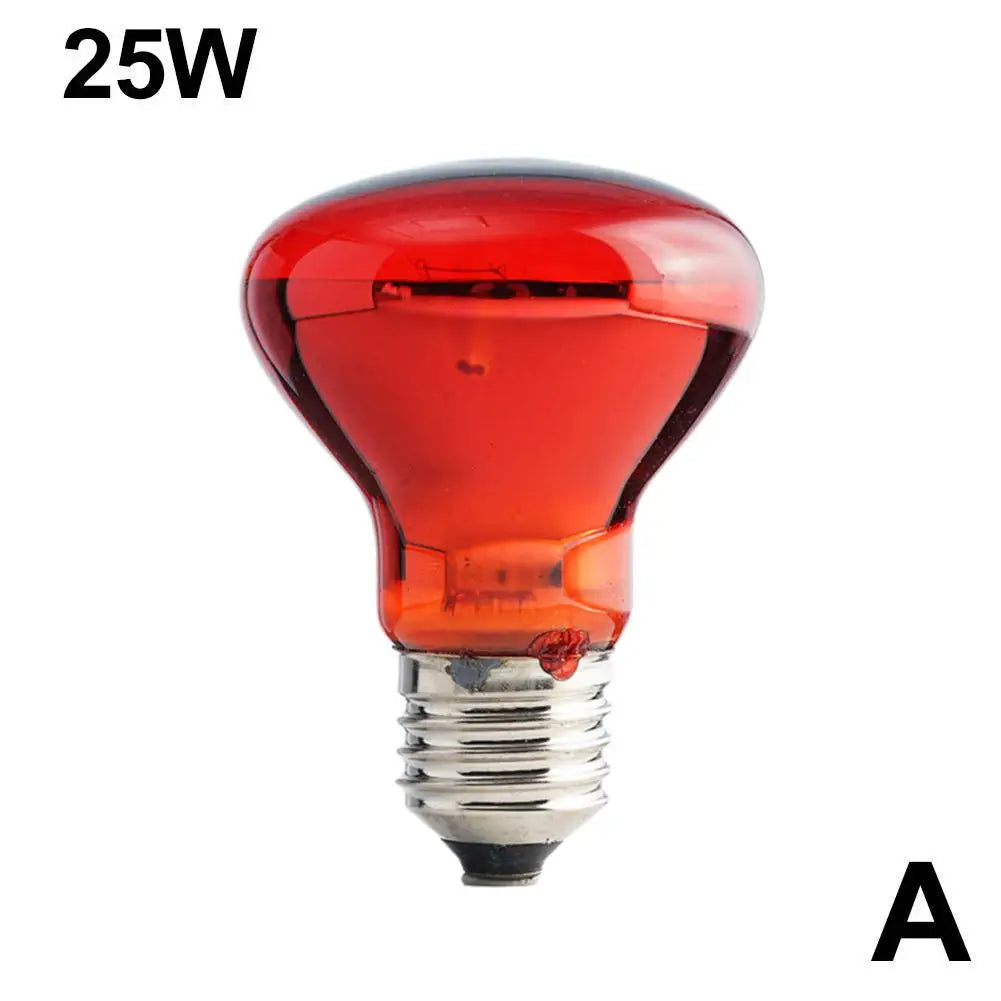 E27 Infrared Poultry Heat Bulb 25W-100W – Adjustable Heat Lamp for Reptiles, Amphibians, Plants, Pets & Livestock