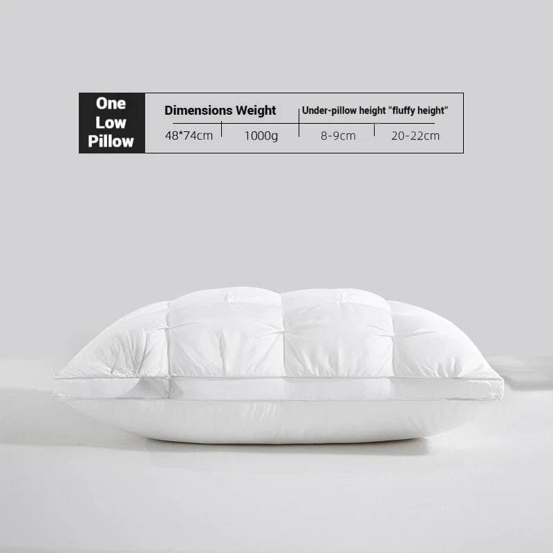 Almohada de Hotel de 5 Estrellas – Almohada Suave Tridimensional de Color Sólido, Cómoda Almohada de Cama de Tela Lavada para el Hogar, Dormitorio y Ropa de Cama de Hotel de Lujo