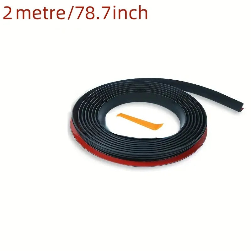 Burlete de goma de 4M en forma de V para ventana de coche – Relleno de huecos para ventanas laterales, reducción de ruido, aislamiento impermeable y a prueba de viento