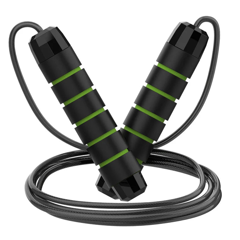Comba de acero ajustable – Cuerda para saltar sin enredos para fitness, entrenamiento cardiovascular, entrenamientos en casa y equipo deportivo