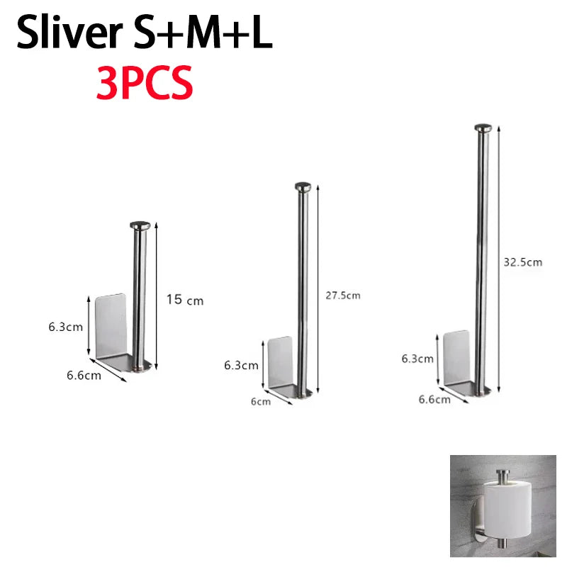 Stainless Steel Under Sink Organizer – Kitchen Towel Holder & Paper Towel Storage Rack