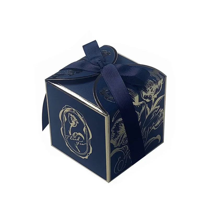 10/20/50/100PCS French Luxury Gold Candy Gift Boxes – Champagne Wedding Favor Boxes for Candy, Treats, Gifts & Elegant Party Packaging