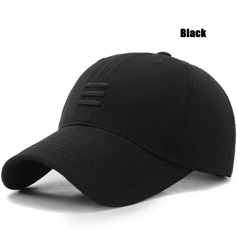 4-Color Soft Cotton Baseball Cap – Unisex Snapback Dad Hat with Three-Bar Design for Men & Women, Casual Outdoor Sports