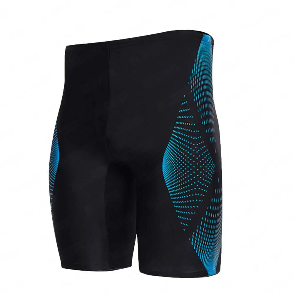 Men's Swim Jammers – Quick-Dry Elastic Swimming Trunks for Beach, Surfing, Diving & Athletic Training