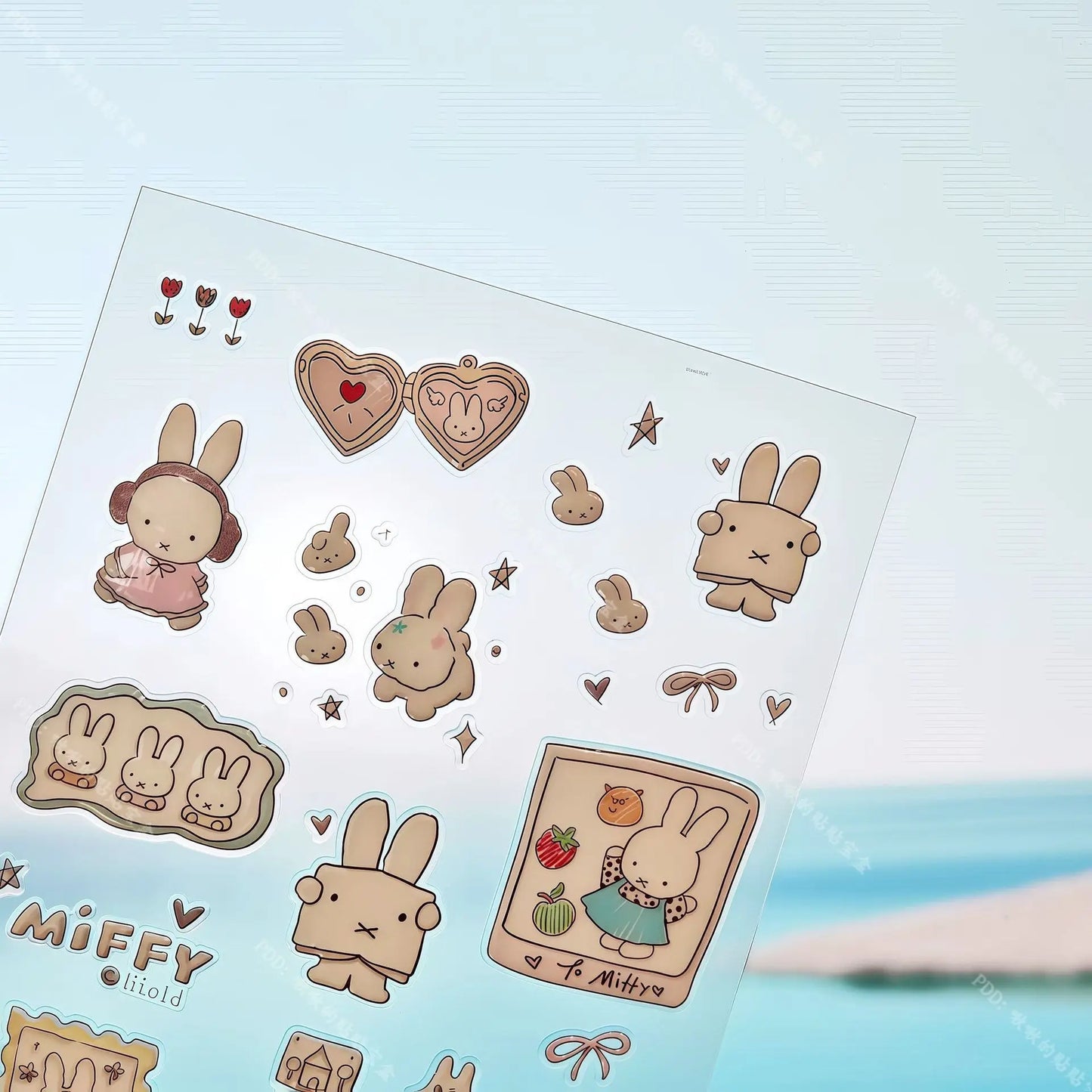 Cute Miffy 3D Nail Stickers – Kawaii Anime Glass Camera Nail Art Decorations (Holiday Gift Set)